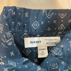Blue old navy short sleeve button down